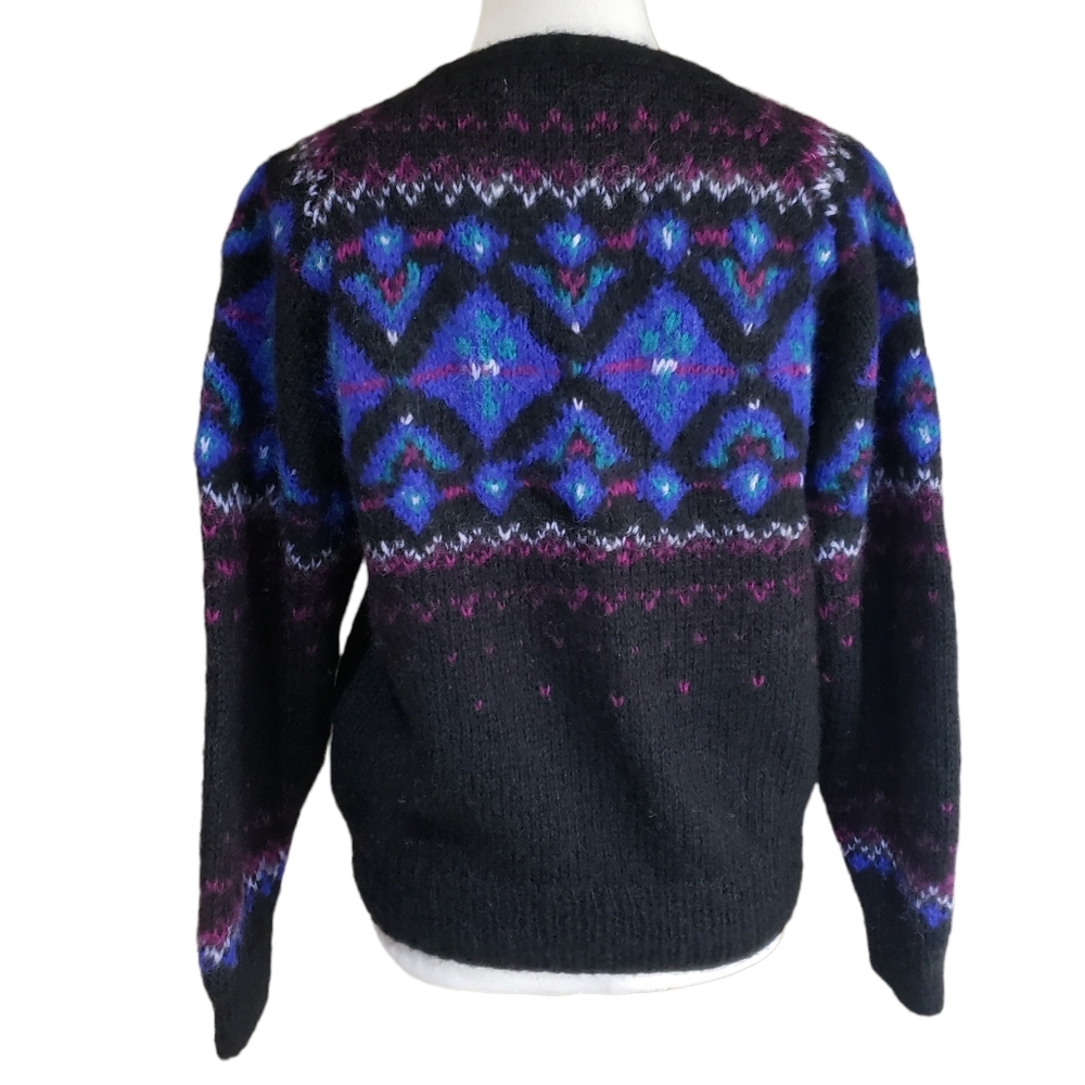 Vintage Sweater Nordic Print Cardigan - Picture 3 of 7